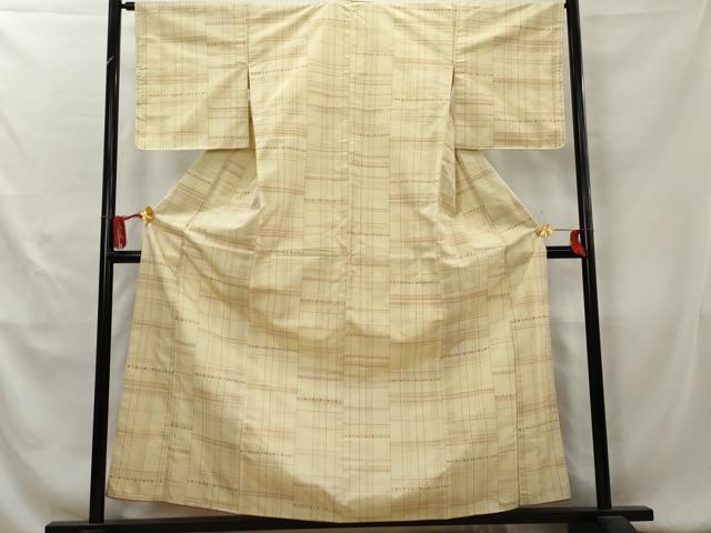 平和屋着物■上質な紬 花格子 正絹 逸品 AAAZ2552cs