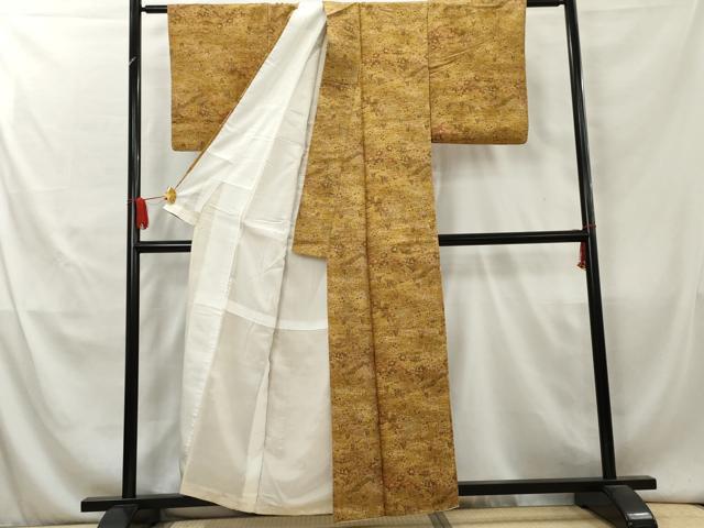 平和屋着物■小紋 風景草花文 洗える着物 AAAZ2563cs