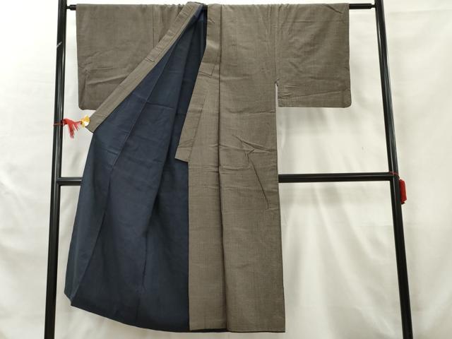 平和屋着物■男性 紬 格子 正絹 逸品 AAAZ2620cs