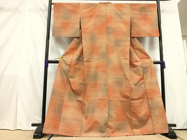 平和屋着物■上質な紬 霞文 暈し染め 正絹 逸品 AAAZ2888mf