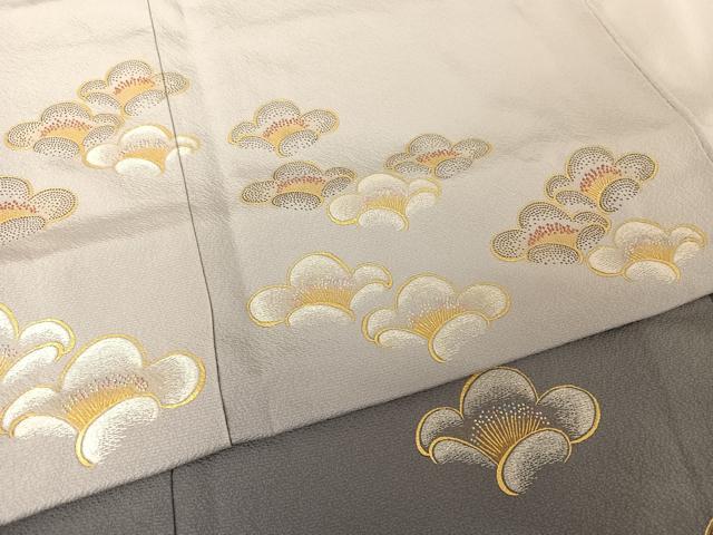 平和屋着物●人間国宝 福田喜重 刺繍 色留袖 舞花文 暈し染め 金彩 正絹 逸品 未使用 AAAZ3018np