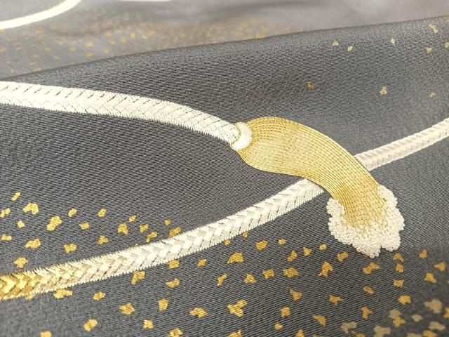 平和屋着物●人間国宝 福田喜三郎 訪問着 刺繍 組紐 暈し染め 金糸 金彩 三越扱い 正絹 逸品 未使用 AAAZ3021np