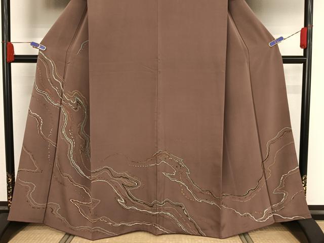 平和屋着物●訪問着 流水文 金彩 正絹 逸品 AAAZ3159np