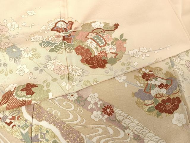 平和屋着物●豪華色留袖 雪輪吉祥文 金彩 正絹 逸品 AAAZ3174np