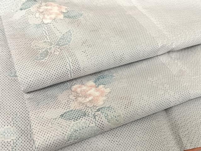平和屋着物●都喜ヱ門 本場大島紬 白大島 カタス7マルキ 総絣 枝花間道 藤絹織物謹製 正絹 逸品 AAAZ3217np