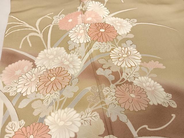 平和屋着物●訪問着 駒刺繍 草花文 暈し染め 金糸 金彩 鈴乃屋扱い 正絹 逸品 AAAZ3234np