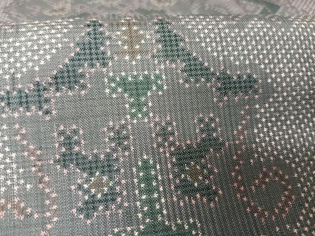 平和屋着物●本場大島紬 一元絣 幾何学花文 正絹 逸品 AAAZ3258np
