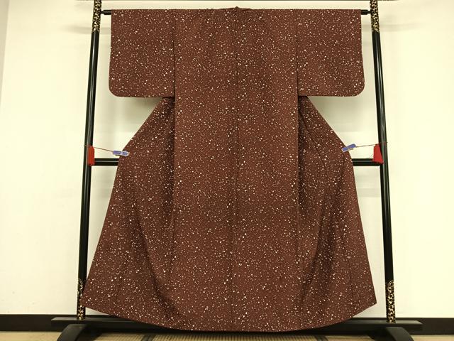 平和屋着物●洗える最高級着物 <英>はなぶさ謹製 小紋 雪 洗える着物 AAAZ3288np