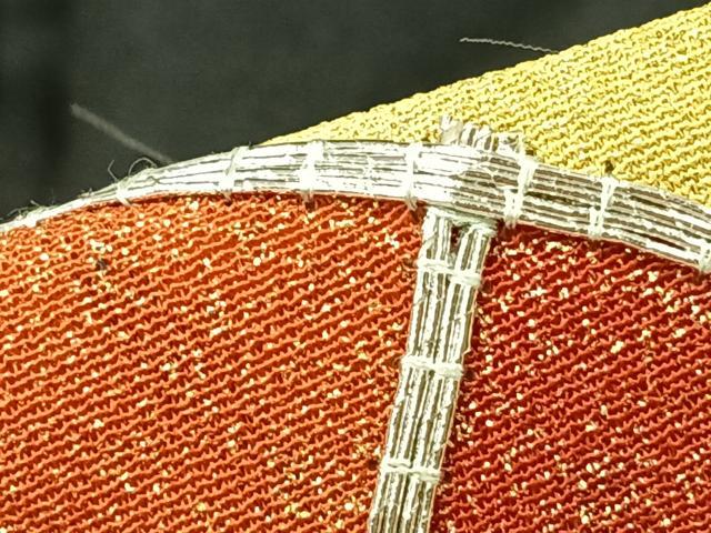 平和屋着物■豪華黒留袖 駒刺繍 扇面草花文 銀糸 金彩 正絹 逸品 AAAZ3639mf