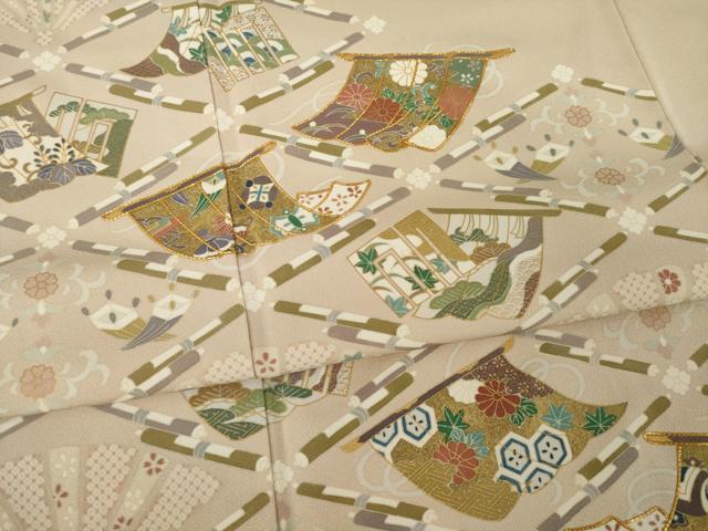 平和屋着物●豪華色留袖 友禅 几帳吉祥文 正絹 逸品 AAAZ3740ck