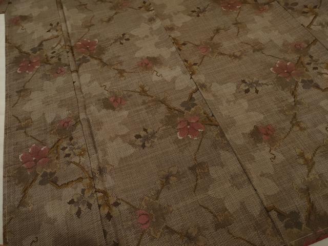 平和屋着物●本場大島紬 一元7マルキ 枝花文 正絹 逸品 未使用 AAAZ3747ck