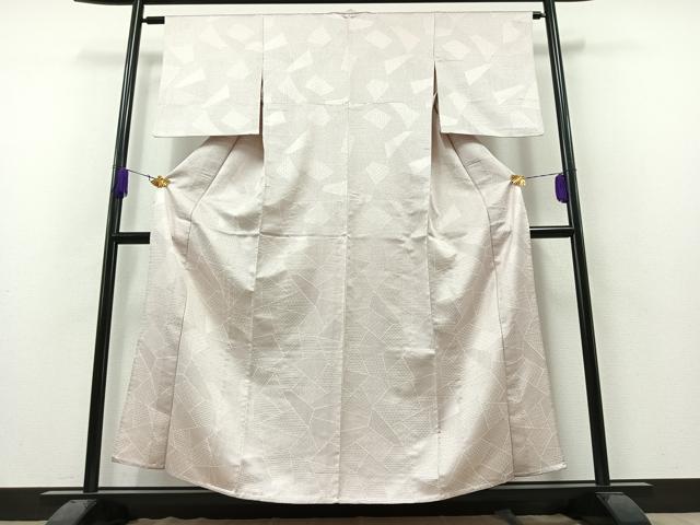 平和屋着物▽上質な小紋 単衣 切嵌文 正絹 逸品 AAAZ3963jh