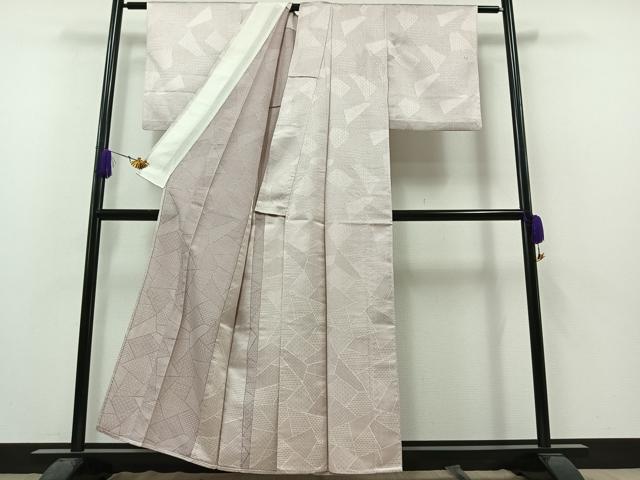 平和屋着物▽上質な小紋 単衣 切嵌文 正絹 逸品 AAAZ3963jh