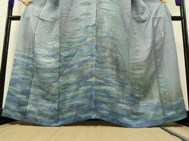 平和屋着物▽訪問着 単衣 作家物 霞文 正絹 逸品 AAAZ3985jh