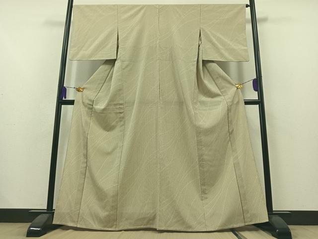 平和屋着物▽本塩沢 単衣 流水文 正絹 逸品 AAAZ3993jh