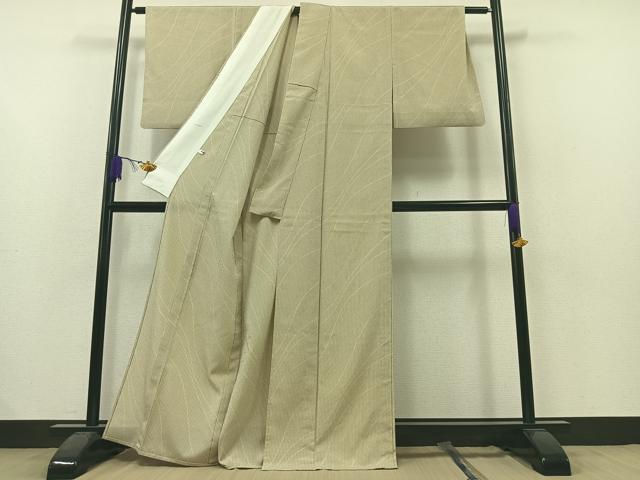 平和屋着物▽本塩沢 単衣 流水文 正絹 逸品 AAAZ3993jh