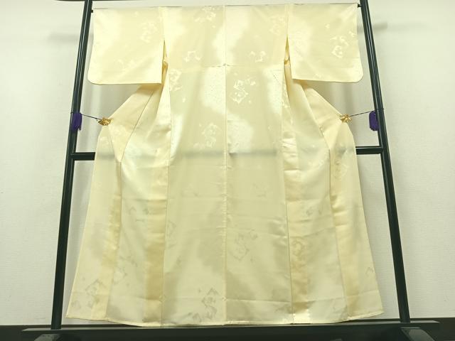 平和屋着物▽色無地 単衣 鳥の子色 洗える着物 AAAZ3994jh