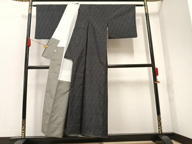 平和屋着物●本場大島紬 幾何学文様 大山謹製 正絹 逸品 AAAZ4486ph