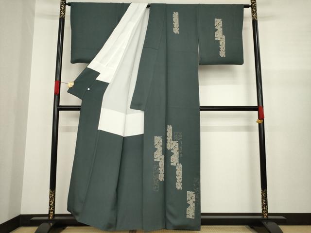 平和屋着物●訪問着 刺繍 短冊花文 椿 金彩 東武百貨店扱い 正絹 逸品 AAAZ4772ck