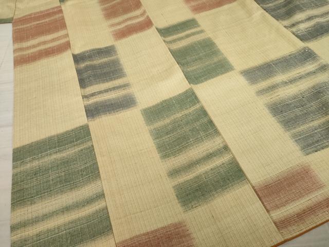平和屋着物●上質な紬 市松文 正絹 逸品 AAAZ4781ck