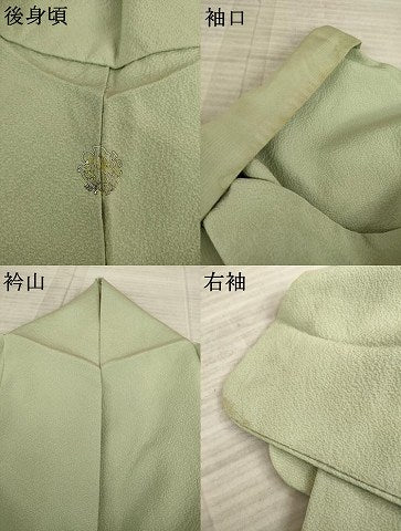 平和屋着物●二代目清次郎 手描き 色無地 柳鼠色 正絹 逸品 AAAZ4842ck