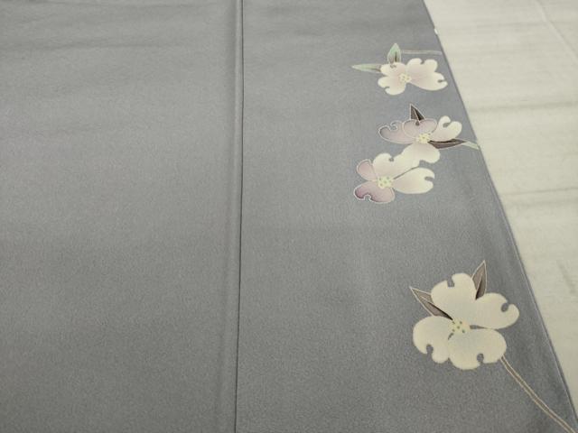 平和屋着物●本加賀友禅作家 茶谷孝志 訪問着 枝花文 正絹 逸品 AAAZ4869ck
