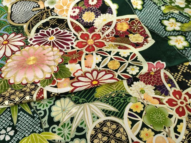 平和屋着物●豪華振袖 駒刺繍 吉祥花文 金彩 ロング丈 正絹 逸品 AAAZ4870ck