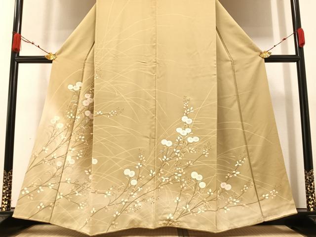 平和屋着物●訪問着 枝花文 暈し染め 金彩 正絹 逸品 AAAZ4887ph