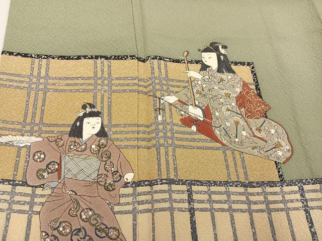 平和屋着物●豪華色留袖 作家物 手描き 女人文 正絹 逸品 AAAZ4888ph