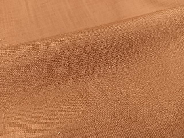 平和屋着物●上質な紬 江戸茶色 正絹 逸品 未使用 AAAZ4948ph