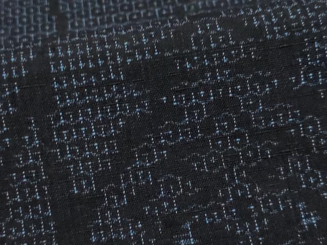 平和屋着物●結城紬 80亀甲 飾花文 正絹 逸品 AAAZ5009ck