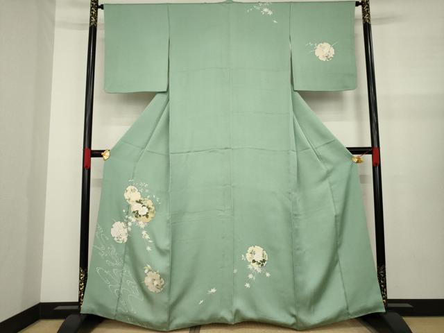 平和屋着物●訪問着 雪輪花文 金彩 正絹 逸品 AAAZ5018ck