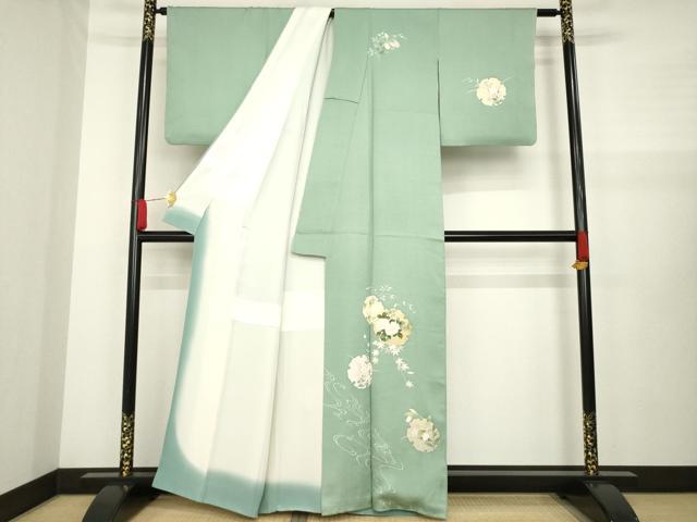 平和屋着物●訪問着 雪輪花文 金彩 正絹 逸品 AAAZ5018ck