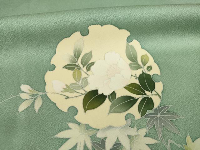 平和屋着物●訪問着 雪輪花文 金彩 正絹 逸品 AAAZ5018ck