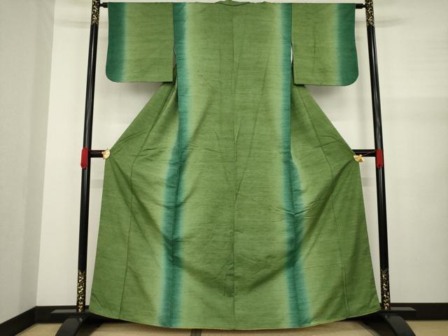 平和屋着物●上質な紬 間道 暈し染め 正絹 逸品 AAAZ5022ck