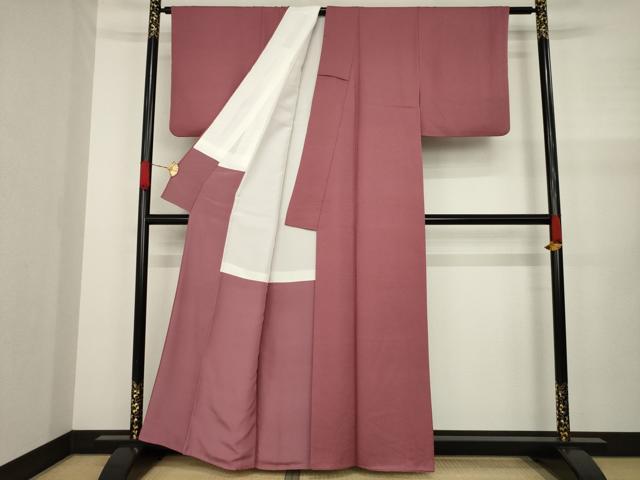 平和屋着物●上質な色無地 浅蘇芳色 正絹 逸品 AAAZ5030ck