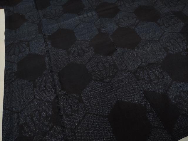 平和屋着物●本場結城紬 重要無形文化財 80亀甲 亀甲花文 三越扱い 正絹 逸品 AAAZ5034ck