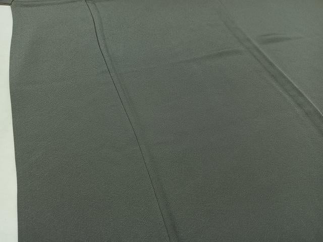 平和屋着物▽上質な色無地 単衣 鼠色 正絹 逸品 AAAZ5684jh