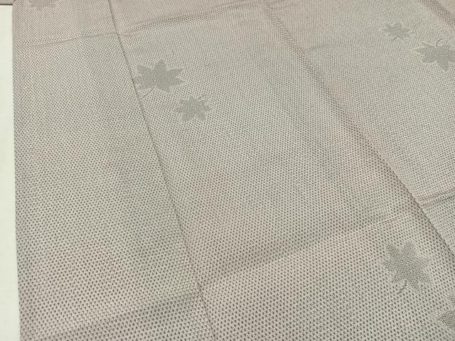 平和屋着物▽本塩沢 単衣 110亀甲 舞葉文 正絹 逸品 AAAZ5695jh