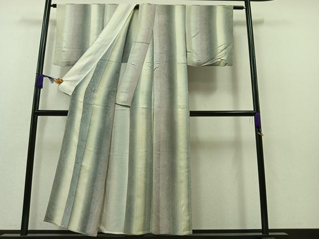 平和屋着物▽上質な小紋 単衣 間道 暈し染め 正絹 逸品 AAAZ5697jh
