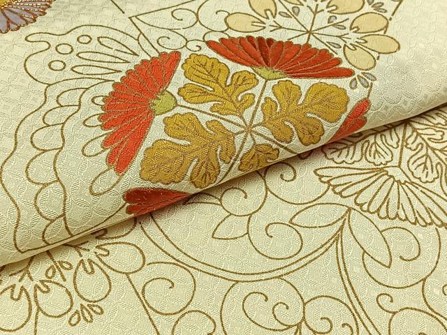 平和屋着物▽訪問着 単衣 駒刺繍 七宝花文 金糸 正絹 逸品 AAAZ5709jh