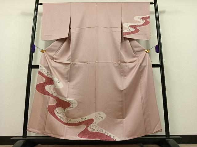 平和屋着物▽訪問着 単衣 絞り 正絹 逸品 AAAZ5717jh