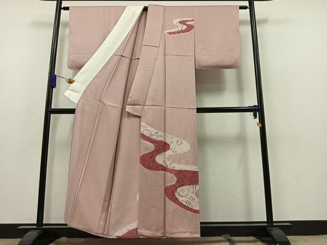 平和屋着物▽訪問着 単衣 絞り 正絹 逸品 AAAZ5717jh