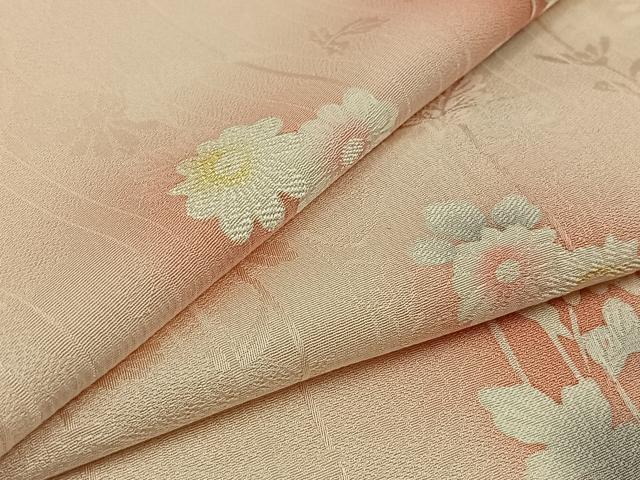 平和屋着物▽上質な小紋 単衣 草花文 暈し染め 正絹 逸品 AAAZ5718jh