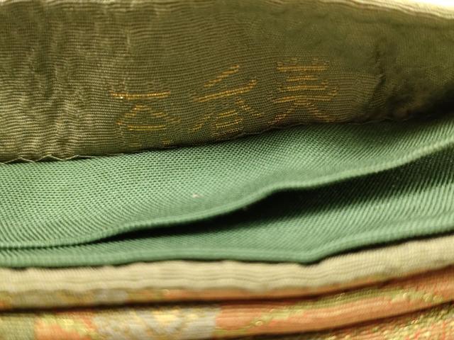 平和屋着物◎六通柄袋帯 花蝶文 金糸 正絹 逸品 AAAZ5769dt