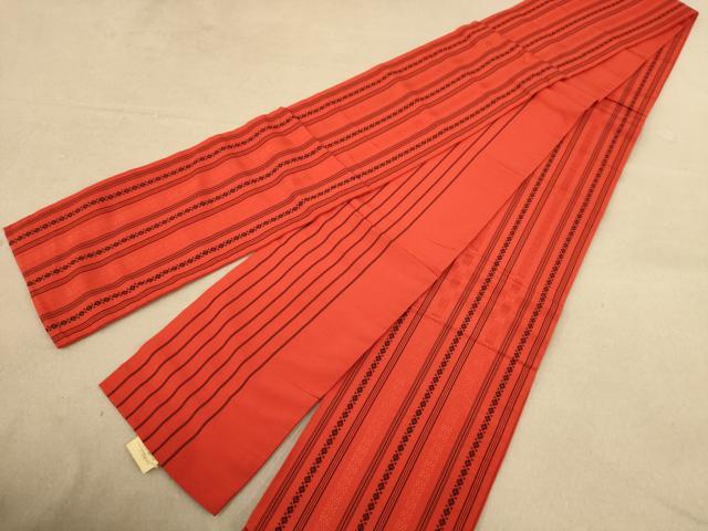 平和屋着物◎本場筑前博多織 半幅帯 献上 証紙付き 正絹 逸品 AAAZ5775dt