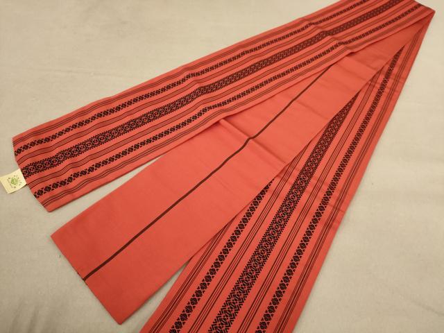 平和屋着物◎本場筑前博多織 半幅帯 献上 証紙付き 正絹 逸品 AAAZ5785dt