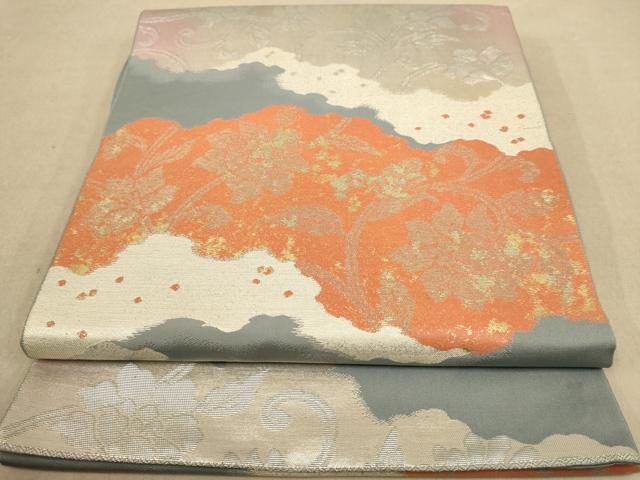 平和屋着物◎六通柄袋帯 光悦 金銀糸 正絹 逸品 AAAZ5805dt