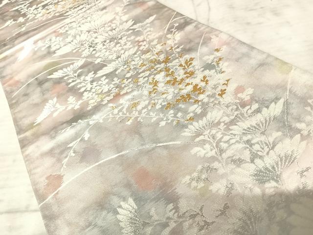 平和屋着物◎六通柄袋帯 古都の四季 錦引箔 正絹 逸品 AAAZ5862yx