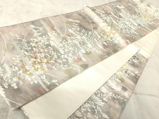 平和屋着物◎六通柄袋帯 古都の四季 錦引箔 正絹 逸品 AAAZ5862yx